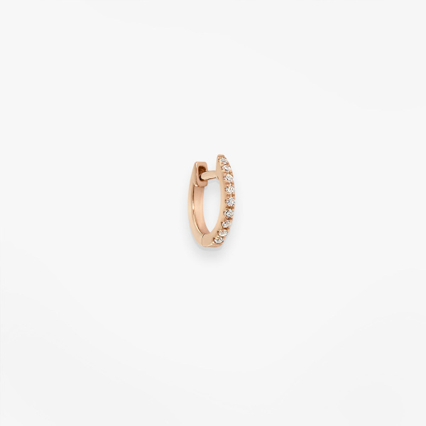 Créole Vanrycke Paris Officiel Or rose 18k et diamants modèle XS - 10mm