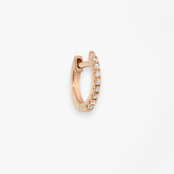 Créole Vanrycke Paris Officiel Or rose 18k et diamants modèle XS - 10mm