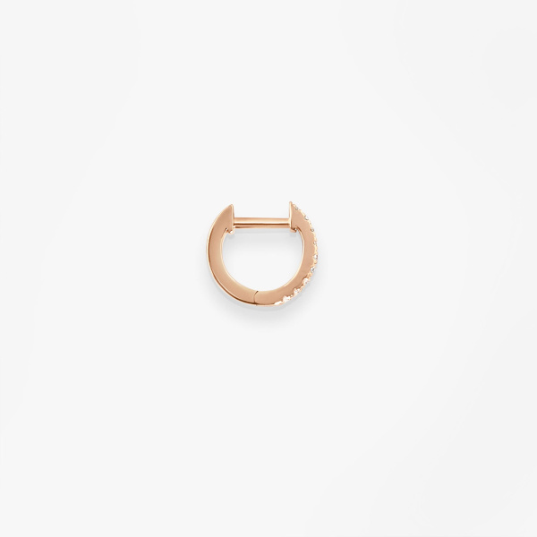 Créole Vanrycke Paris Officiel Or rose 18k et diamants modèle XS - 10mm