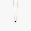 Collier Vanrycke Paris Emoji Cœur Or rose 18k et émail noir