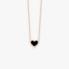 Collier Vanrycke Paris Emoji Cœur Or rose 18k et émail noir