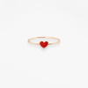 Bague Vanrycke Paris Emoji Cœur Or rose 18k et émail