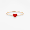 Bague Vanrycke Paris Emoji Cœur Or rose 18k et émail