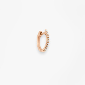 Créole Vanrycke Paris Officiel Or rose 18k et diamants modèle S - 12mm