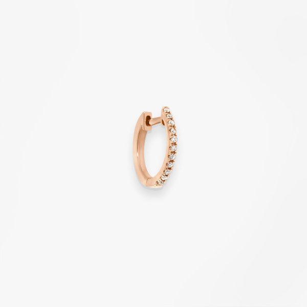 Créole Vanrycke Paris Officiel Or rose 18k et diamants modèle S - 12mm