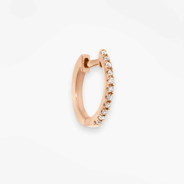 Créole Vanrycke Paris Officiel Or rose 18k et diamants modèle S - 12mm