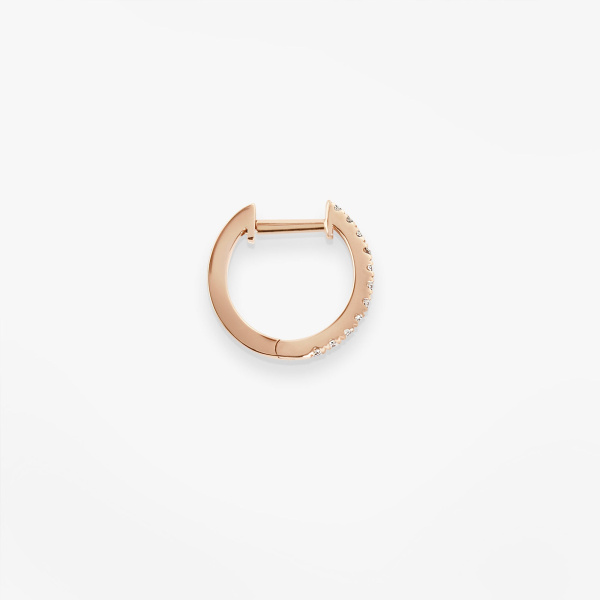 Créole Vanrycke Paris Officiel Or rose 18k et diamants modèle S - 12mm