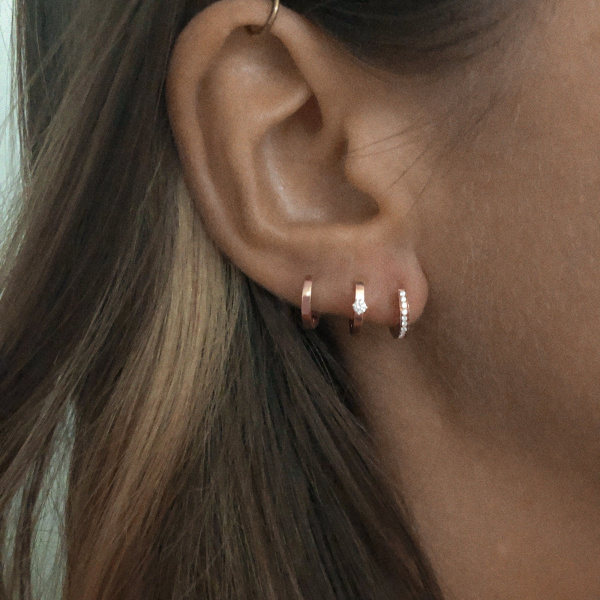 Créole Vanrycke Paris Officiel Or rose 18k et diamant