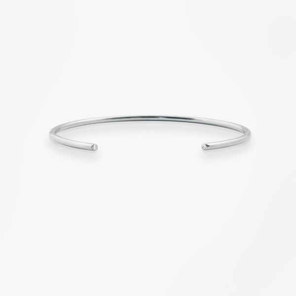 Jonc Vanrycke Paris Jonc Massaï Or blanc 18k et diamants