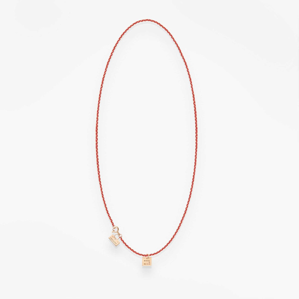 Collier Vanrycke Paris Make A Wish Email rouge sur or rose 18k