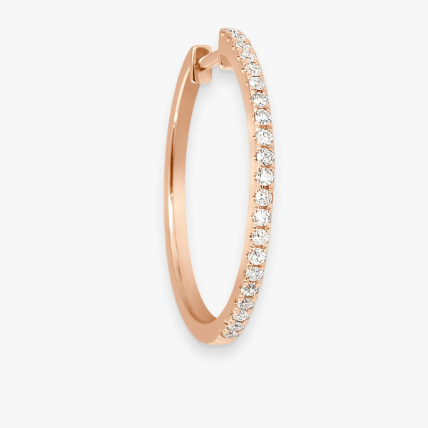 Créole Vanrycke Paris Officiel Or rose 18k et diamants modèle XL - 22mm