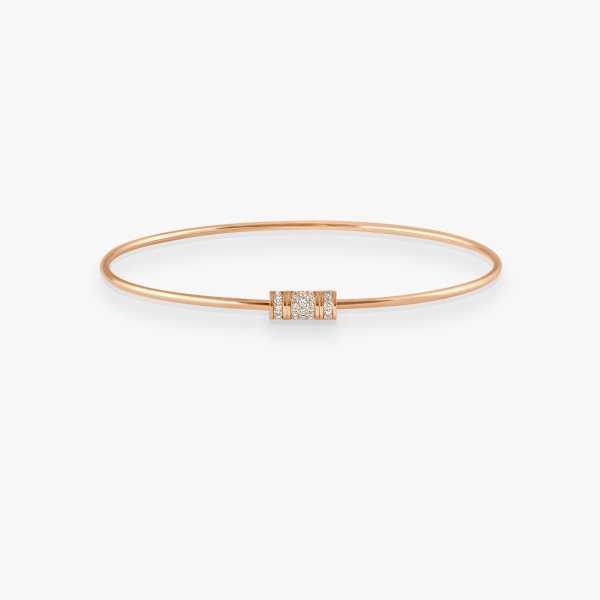 Jonc Vanrycke Paris Le Fil De La Vie Or Rose 18k et diamants