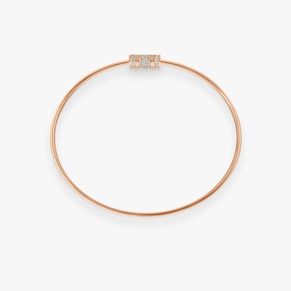 Jonc Vanrycke Paris Le Fil De La Vie Or Rose 18k et diamants