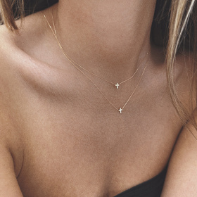 Collier Vanrycke Paris Teresa Or rose 18k et diamants