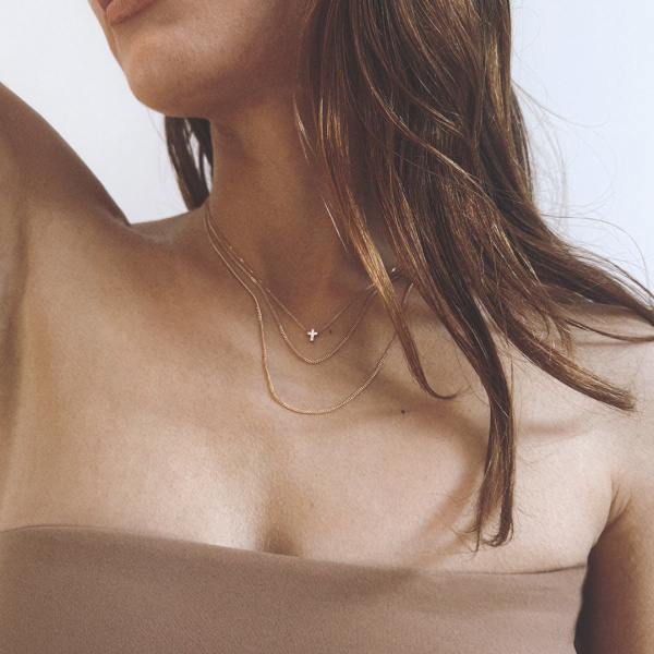 Collier Vanrycke Paris Teresa Or rose 18k et diamants