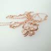 Collier Vanrycke Paris Trèfle Or rose 18k et diamants