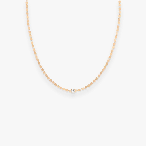 Collier Vanrycke Paris Skin Tattoo Or rose 18k et diamant - 42cm