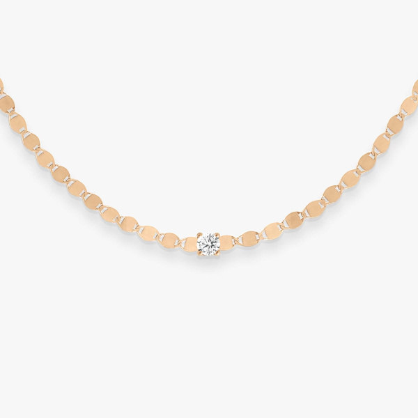 Collier Vanrycke Paris Skin Tattoo Or rose 18k et diamant - 42cm