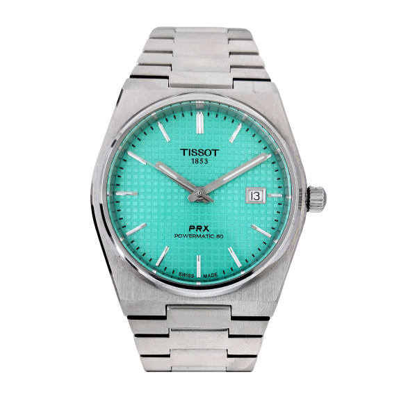 Montre Occasion Tissot PRX Powermatic 80 Cadran Vert Clair Bracelet Acier