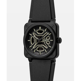 Montre BELL & ROSS BR03 Skeleton Black Lum Ceramic Édition Limitée