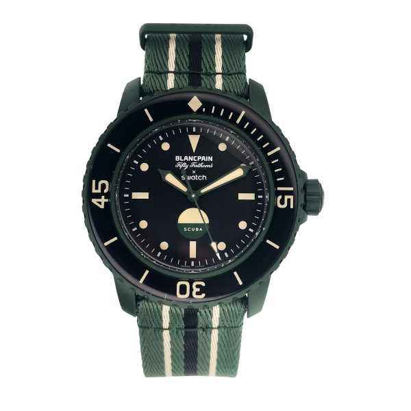 Montre Occasion Blancpain Fifty Fathoms X Swatch Green Abyss