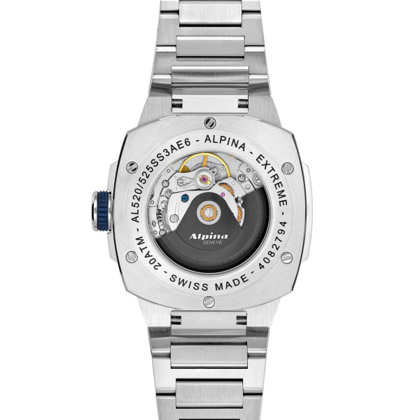 Montre Alpina Alpiner Extreme Automatic Cadran Bleu glacier Bracelet Acier