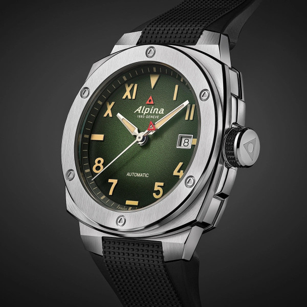 Montre Alpina Alpiner Extreme Automatic California Cadran Vert Bracelet Caoutchouc