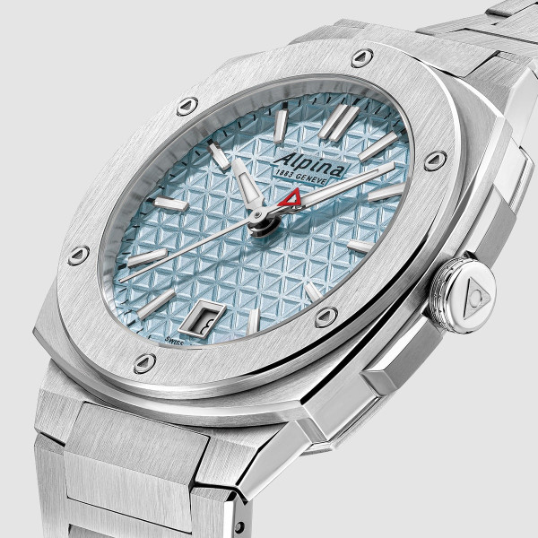 Montre Alpina Alpiner Extreme Quartz Cadran Bleu glacier Braceket Acier
