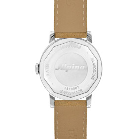 Montre Alpina Heritage Heritage Tropic-proof Handwinding Cadran Blanc Bracelet Cuir