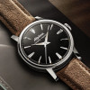 Montre Alpina Heritage Heritage Tropic-proof Handwinding Cadran Noir Bracelet Cuir