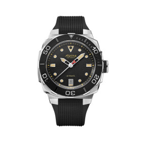 Montre Alpina Seastrong Diver Extreme Automatic Cadran Noir Bracelet Caoutchoux