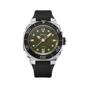 Montre Alpina Seastrong Diver Extreme Automatic Cadran Vert Bracelet Caoutchouc