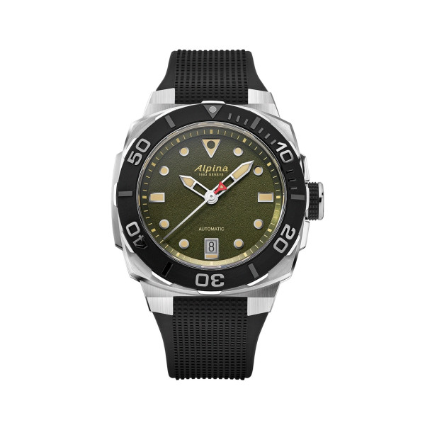 Montre Alpina Seastrong Diver Extreme Automatic Cadran Vert Bracelet Caoutchouc