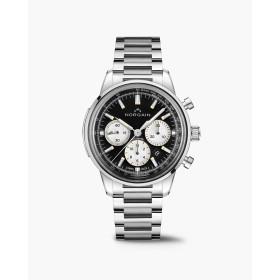 Montre Norqain Freedom 60 Chrono 40mm Bracelet Métal Cadran Noir