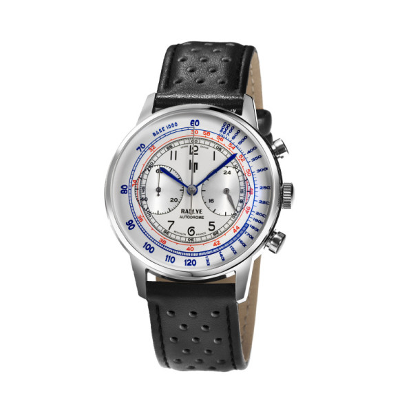 Montre LIP Homme RALLYE Rallye Chronographe Autodrome bracelet cuir