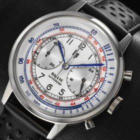 Montre LIP Homme RALLYE Rallye Chronographe Autodrome bracelet cuir