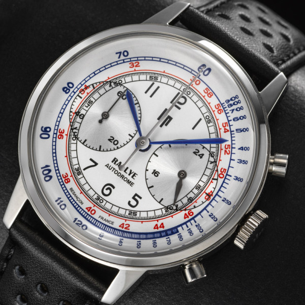 Montre LIP Homme RALLYE Rallye Chronographe Autodrome bracelet cuir