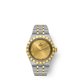Montre Femme Tudor Royal 28mm Boîtier Acier Lunette en or jaune