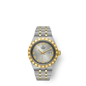 Montre Femme Tudor Royal 28mm Boîtier Acier Lunette en or jaune