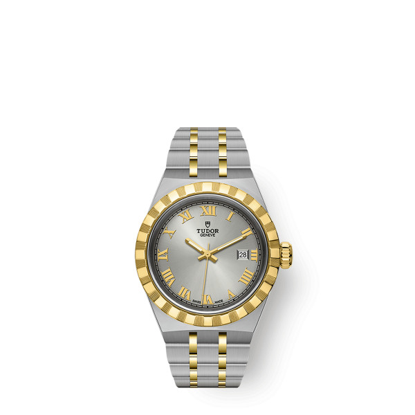 Montre Femme Tudor Royal 28mm Boîtier Acier Lunette en or jaune