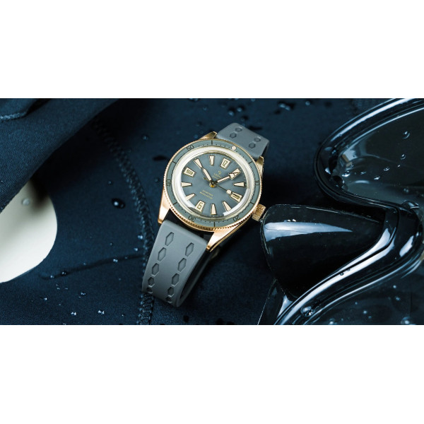 Montre Yema Skin Diver Slim Bronze CMM.20 Limited Edition Cadran Gris