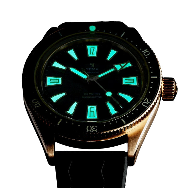 Montre Yema Skin Diver Slim Bronze CMM.20 Limited Edition Cadran Gris