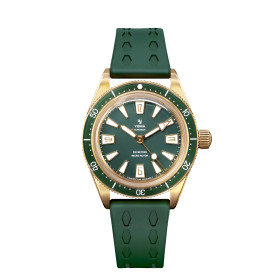 Montre Yema Skin Diver Slim Bronze CMM.20 Limited Edition Cadran Vert