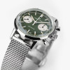 Montre Hamilton American Classic Intra-Matic Chronographe H Cadran Vert Bracelet Cuir 40mm