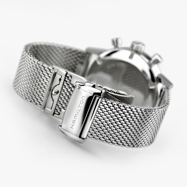 Montre Hamilton American Classic Intra-Matic Chronographe H Cadran Vert Bracelet Cuir 40mm