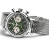 Montre Hamilton American Classic Intra-Matic Chronographe H Cadran Vert Bracelet Cuir 40mm