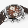 Montre Hamilton American Classic Intra-Matic Chronographe H Cadran Brun Bracelet Cuir 40mm