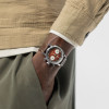 Montre Hamilton American Classic Intra-Matic Chronographe H Cadran Brun Bracelet Cuir 40mm