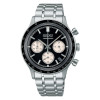 Montre Seiko Sport SSB419P1 Quartz Chronographe Cadran Noir Bracelet Acier