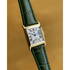 Montre LIP Churchill C18 Cadran Doré Bracelet Cuir Vert